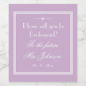 Personnalisé Serez-Vous Mes Étiquettes De Vin De F (Étiquettes simples)