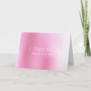 Personnalisé simple élégant Merci rose