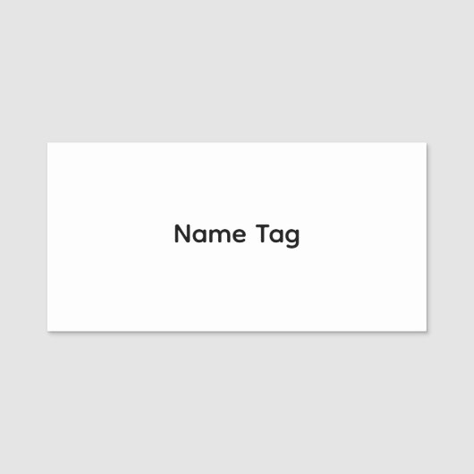 Personnalisé Simple | Étiquette de nom Classique (Devant)