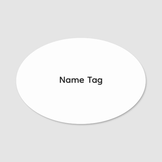 Personnalisé Simple | Étiquette de nom Classique (Devant)