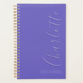 Personnalisé Simple Moderne Chic Purple Planner (Devant)