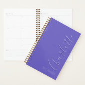 Personnalisé Simple Moderne Chic Purple Planner (Devant avec enveloppe)