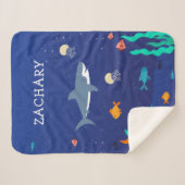 Personnalisé sous la couverture bébé/enfant Sherpa (Devant (Horizontal))