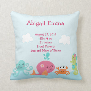 Personnalisé sous la vie marine Coussin Keepsar