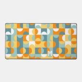 Personnalisé Sunny Orange Turquoise Blue Retro Art (Recto)