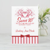 Personnalisé Sweet 16 Anniversaires Invitations (Debout devant)