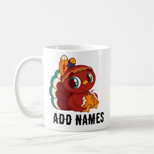 Personnalisé Thanksgiving Coffee Mugs Nom drôle (Gauche)