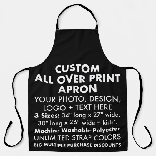 Personnalisé Tout Sur Imprimer Grand Tablier (Fron (Recto)