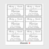 Personnalisé Transparent Clear Étiquettes de adres (Feuille)