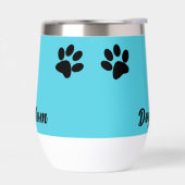 Personnalisé Turquoise & Black Dog Paw Dog Maman (Gauche)