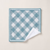 Personnalisé Turquoise Bleu Blanc Shabby Chic En v (Gant de toilette)