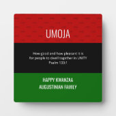 Personnalisé UMOJA Unity Happy Kwanzaa Plaque (Devant)
