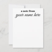 Personnalisé Une Note Des Cartes pour notes (Devant)