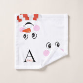 Personnalisé Vacances Jolies Sourires Snowman Visa (Gant de toilette)