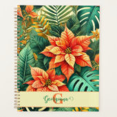 Personnalisé Vibrant Tropical Noël Poinsettia (Devant)