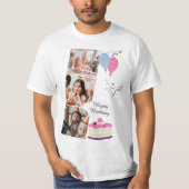 Personnalisé Violet amusant Joyeux T-shirt d'anniv (Devant)