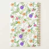 Personnalisé violet rose jaune Floral annuel (Dos)