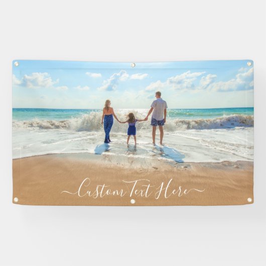 Personnalisé Votre bannière photo avec texte (Horizontal)