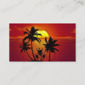 Personnalisé Votre Carte de visite Sunset Tropical (Dos)