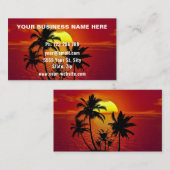 Personnalisé Votre Carte de visite Sunset Tropical (Devant / Derrière)