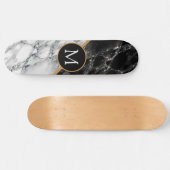 Personnalisé Votre Lettre Skateboard Marble Stone (Horz)
