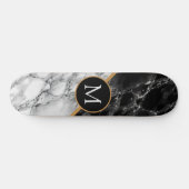 Personnalisé Votre Lettre Skateboard Marble Stone (Horz)