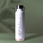 Personnalisé Votre Nom Floral<br><div class="desc">Ajoutez votre nom à cette bouteille d'eau pour une faveur de mariage personnalisée,  un cadeau de fête de mariée ou juste pour un usage quotidien !</div>