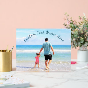 Personnalisé Votre Photo Acrylique Signer Texte Pe