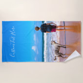 Personnalisé Votre Photo Plage Serviette Texte Per (Devant)