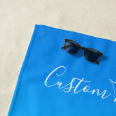 Personnalisé Votre Photo Plage Serviette Texte Per (En situation)