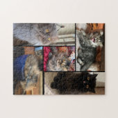 Personnalisé Votre Puzzle de 5 Photos Chat Persan (Horizontal)