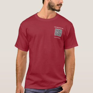 Personnalisé votre T-shirt de code QR et texte per