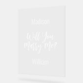 Personnalisé voulez-vous m'épouser signe acrylique (Angle)