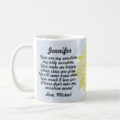 Personnalisé Vous Êtes Mon Sunshine Coffee Mug (Gauche)