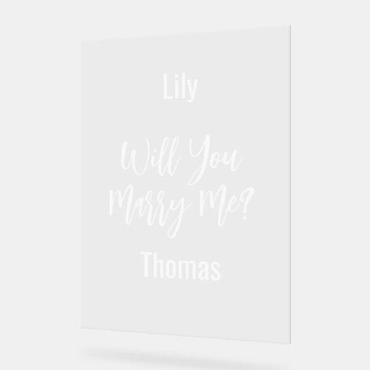 Personnalisé, vous m'épouserez (Angle)