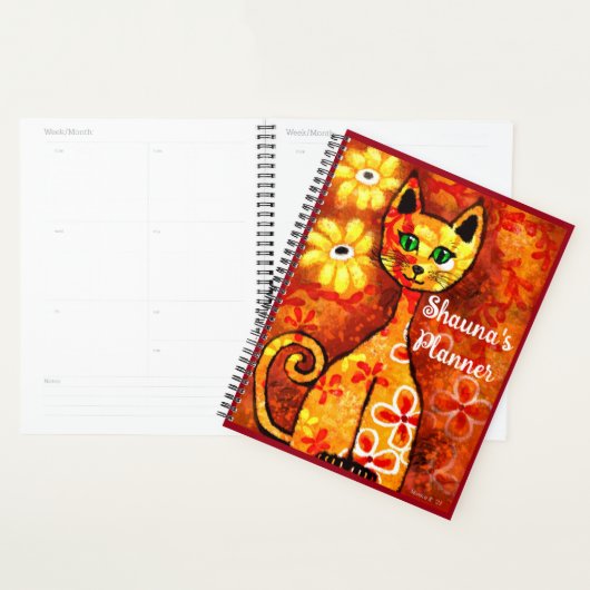 Personnalisé Whimsical Retro Kitty Chat Orange Rou (Devant avec enveloppe)