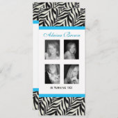 Personnalisé Zebra Imprimer Invitation pour la fêt (Devant / Derrière)