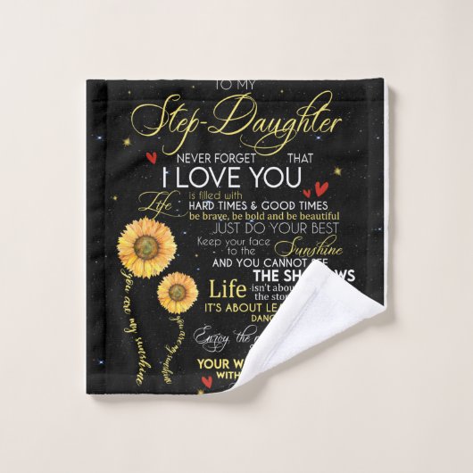 Personnalisée À La Couverture De Ma Fille Étape (Gant de toilette)