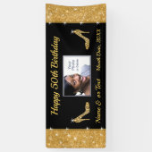 Personnalisée, bannière du 50e anniversaire avec P (Vertical)