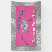 Personnalisée Bonne bannière du 100e anniversaire  (Vertical)