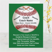 Personnalisée, Carte D'Entraînement De Baseball, (Fleur jaune)