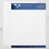 Personnalisée En-tête de la lettre Tech Globe (Devant / Derrière)