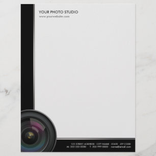 Personnalisée En-tête de lettre d'affaires de photographe