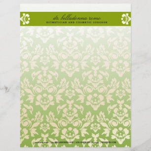 Personnalisée en-tête de lettre de chaux de la damassé