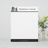 Personnalisée En-tête de lettre de professionnel de bouteilles (Debout devant)