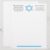 Personnalisée En-tête de lettre d'étoile de David (Devant / Derrière)