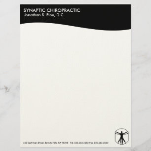 Personnalisée En-tête de lettre moderne de chiropractie de