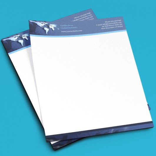 Personnalisée En-tête de lettre Tech Globe