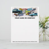 Personnalisée En-tête de lettre - voitures classiques de (Debout devant)
