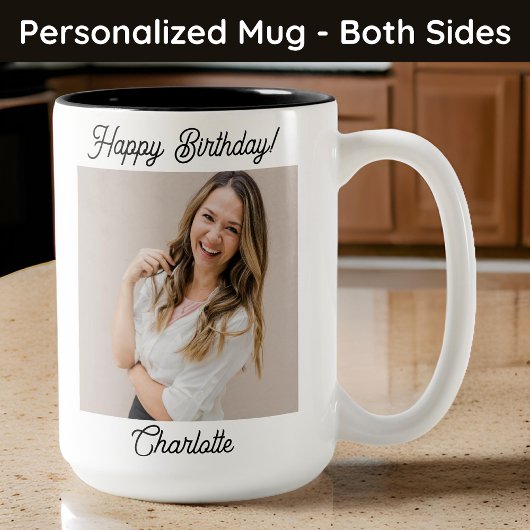 Personnalisée Joyeuse Photo Mug pour elle, Maman
